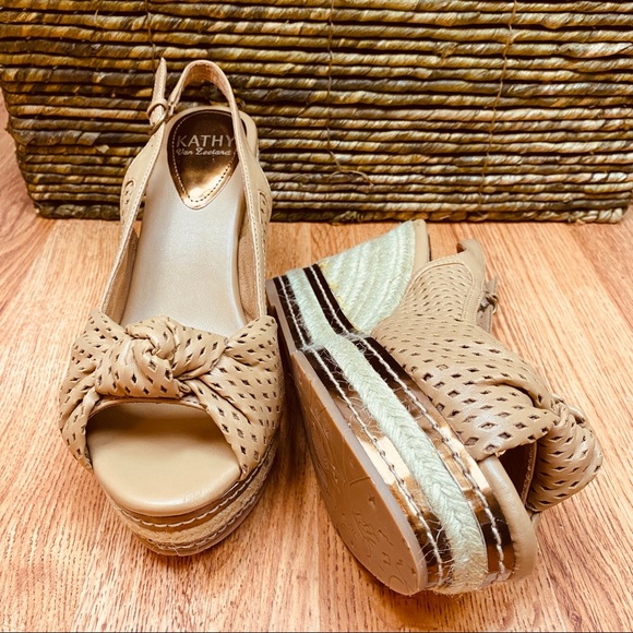 Kathy Van Zeeland Shoes - NWOT KATHY VAN ZEELAND Wedge Sandals